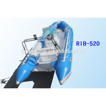 RIB520 borracha barco barco inflável rígido casco do barco com CE